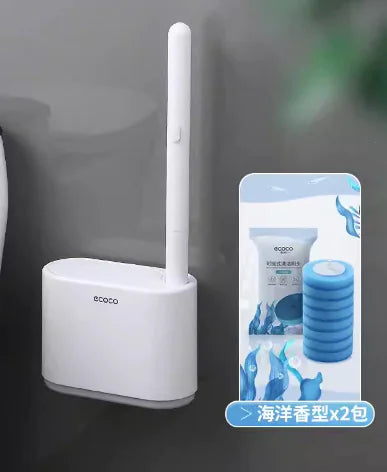 Disposable Toilet Brush with Cleaning Liquid (One Set)